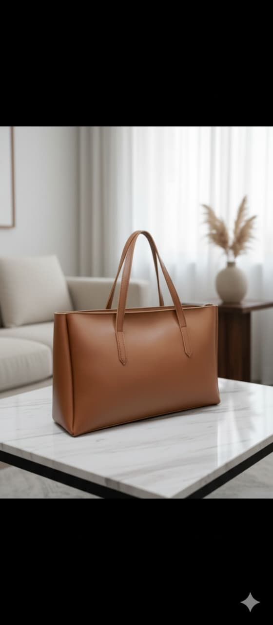 Over-Sized Leather Executive Laptop Tote Bag —   handbag by HandbagsAvenue